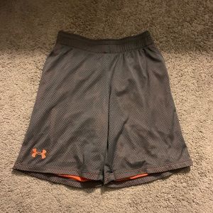 Grey and orange Under Armour shorts